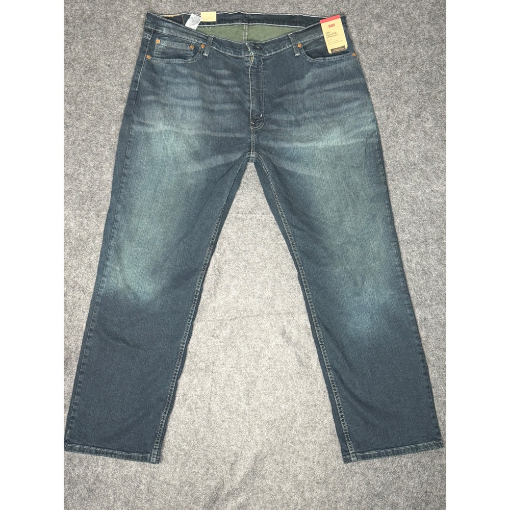 Levis 559 Relaxed Straight Jeans‎ Mens 42x30 Blue Stretch Denim Dark Wash New